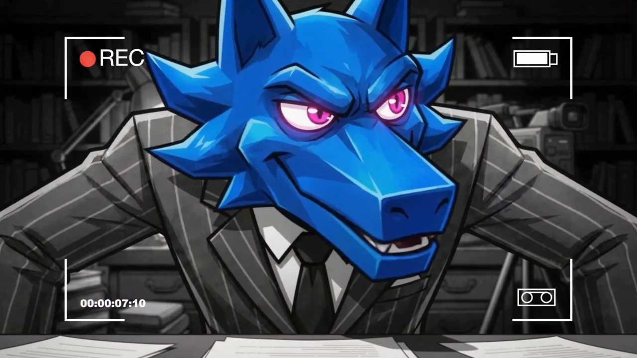 Lobo holding his book, How the Pack Grows