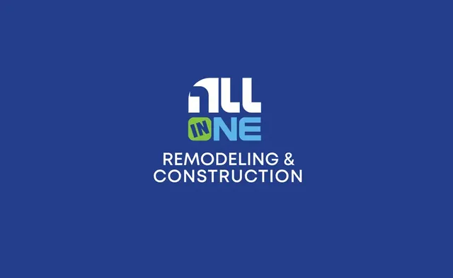 All In One Remodeling & Construction logo on a blue background