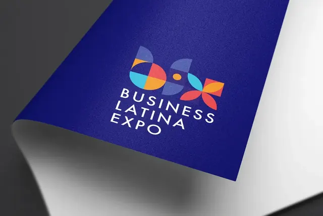 Business Latina Expo logo on a blue letterhead