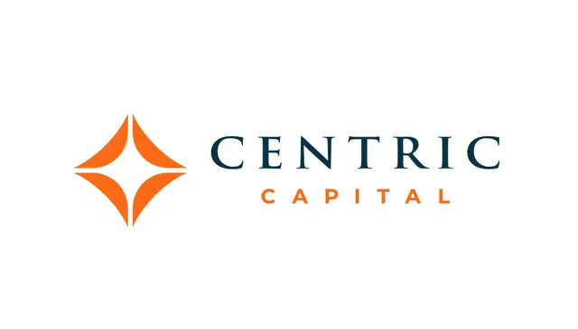 Centric Capital logo in orange and navy on white