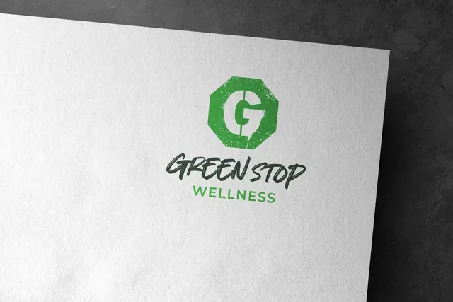 Green Stop Wellness logo printed on white paper