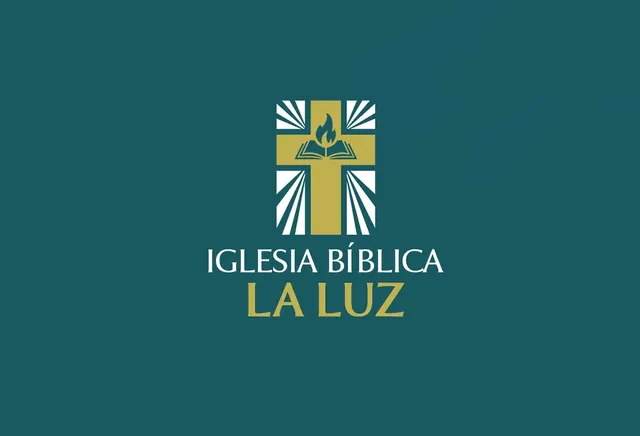 Iglesia Bíblica La Luz logo on a deep teal background