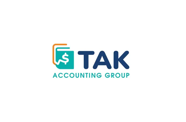 TAK Accounting Group logo in navy and teal on white
