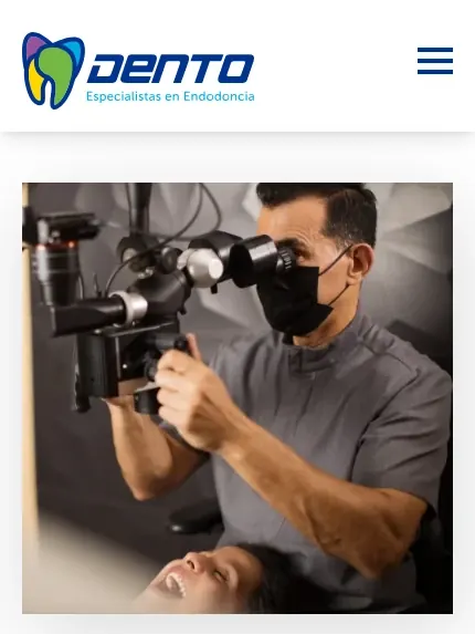 Mobile view of the Dento dental clinic website