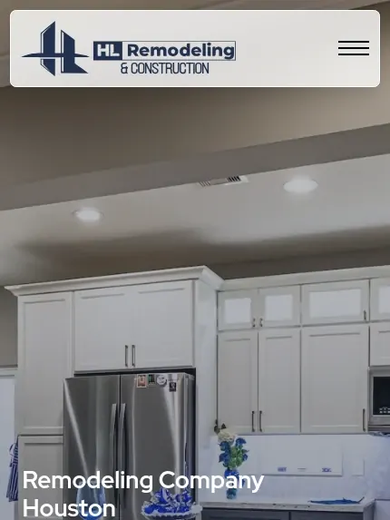 Mobile view of the HL Remodeling & Construction website