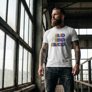 lobo color shadow logo tee