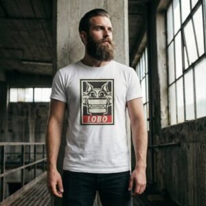 lobo obey stencil tee