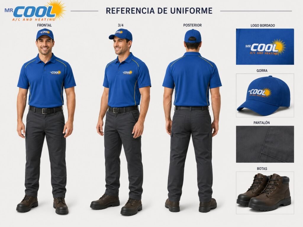 Mr Cool AC and Heating Uniforms Designs